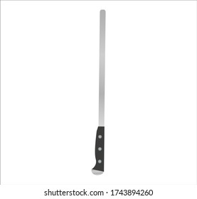 salmon knife. illustration for web and mobile
