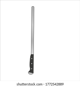 salmon knife. illustration for web and mobile