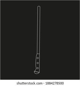 cuchillo de salmón. ilustración para web y móvil