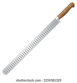 salmon Knife vector Object Illustration