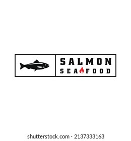 diseño del logo del salmón. plantilla de logotipo