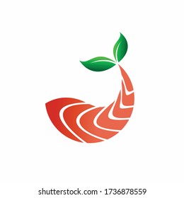 Logo für Lachsfleisch, Algenlogo