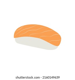 Salmon nigiri sushi food illustration vector