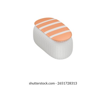 salmon nigiri sushi icon 3d illustration render