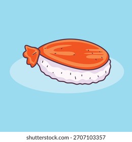 Salmon Nigiri Sushi Vector by eare studio