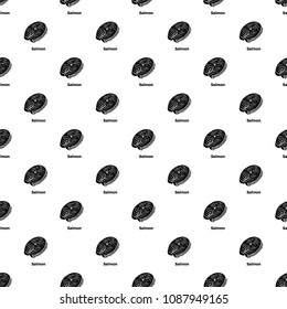 Salmon pattern vector seamless repeating for any web design