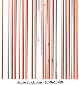 salmon pink and white 3D vertical stripes pattern, vector illustration