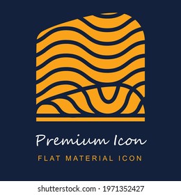 Salmon premium material ui ux isolated vector icon in navy blue and orange colors