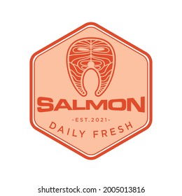 Lachs Restaurant Logo Vektorgrafik.