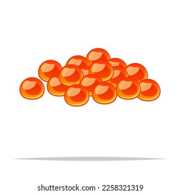 Vector de huevo de salmón o de pescado