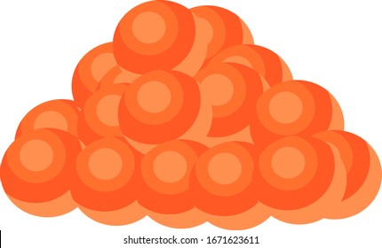 
salmon roe isolated vector illustration