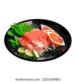 Salmon, Sashimi, Raw Fish, Japanese Food, salmon sushi, healthy food, Raw Salmon