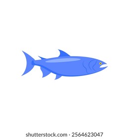 Salmon Seafood Vector Illustration, Isolated