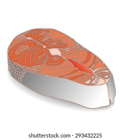 Salmon Steak isolated