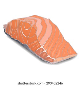 Salmon Steak isolated