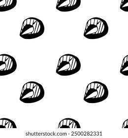 salmon steak pattern on a white background.