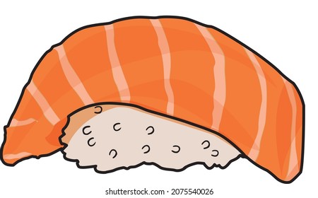 Salmon Sushi Draft Ai Vector