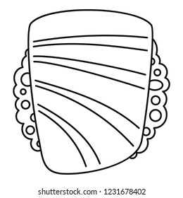 Salmon sushi icon. Outline salmon sushi vector icon for web design isolated on white background