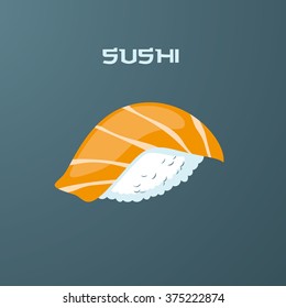 Salmon sushi piece