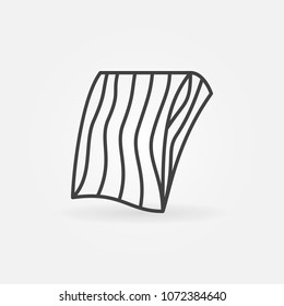Salmon or trout fillet vector outline icon or logo element