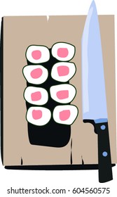 Salmon or tuna roll