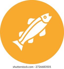 Lachs-Vektorsymbol-Entwurfsgrafik