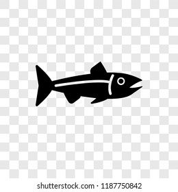 Salmon vector icon isolated on transparent background, Salmon transparency logo concept