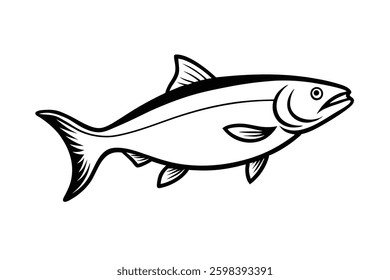 Salmon Vector Illustration High Quality Printable Graphic for Microstock
