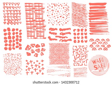 Salmon and White tie dye seamless pattern.  Shibori seamless print. Watercolor hand drawn batik.  Handmade watercolour shirt tie dye pattern. Japan traditional tile. Red and Beige shibori.