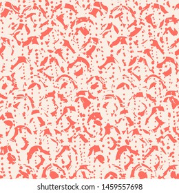 Salmon and White tie dye seamless pattern.  Shibori seamless print. Watercolor hand drawn batik.  Handmade watercolour shirt tie dye pattern. Japan traditional tile. Pink and White shibori.