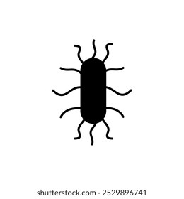 Salmonella bacterium flat icon, vector flat salmonella infection on white background..eps