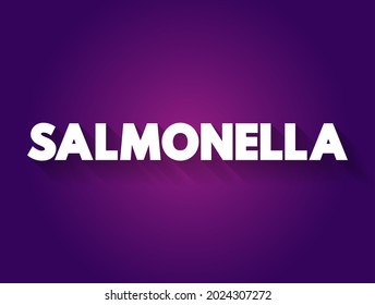 Salmonella is a genus of rod-shaped Gram-negative bacteria of the family Enterobacteriaceae, text concept background