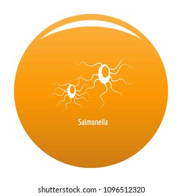 Salmonella icon. Simple illustration of salmonella vector icon for any design orange