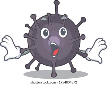 Salmonella mascot design concept showing a amazed gesture. Vector illustration
