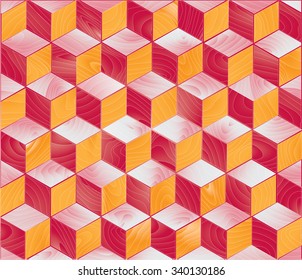 Salmon,Tuna and Snapper fish cubic texture illustration vector background