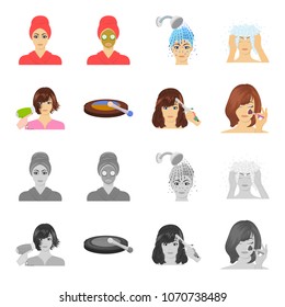 Salon, care, hygiene and other web icon in cartoon,monochrome style. Hands, hairdresser, beauty, icons in set collection.