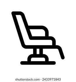 icono de silla de salón. icono de línea vectorial para su sitio web, móvil, presentación y diseño de logotipo.