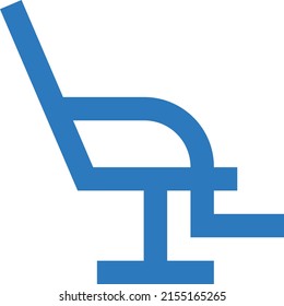 salon chair Vector illustration on a transparent background.Premium quality symbols.Glyphs vector icon for concept and graphic design.