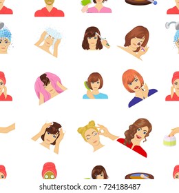 Salon, cosmetic, hairdresser and other web icon in cartoon style. Attire, cosmetology, hygiene, icons in set collection.
