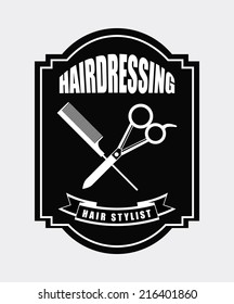 salon design over white background vector illustration