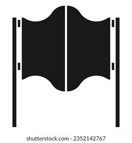 Icono de puerta de salón símbolo de ilustración vectorial