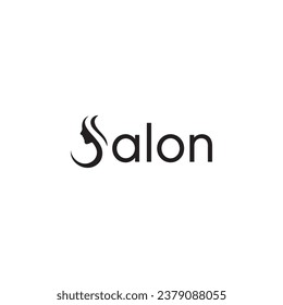 salon face women text logo icon silhouette abstract