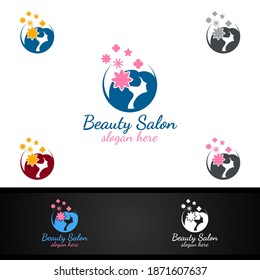 Salon Fashion Logo for Beauty Hairstylist, Cosmetics, or Boutique