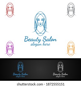 Salon Fashion Logo for Beauty Hairstylist, Cosmetics, or Boutique 