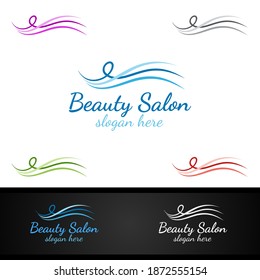 Salon Fashion Logo For Beauty Hairstylist, Cosmetics, Or Boutique 