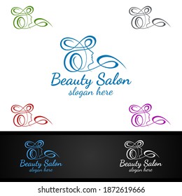 Salon Fashion Logo for Beauty Hairstylist, Cosmetics, or Boutique 