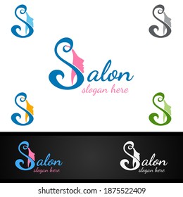 Salon Fashion Logo for Beauty Hairstylist, Cosmetics, or Boutique