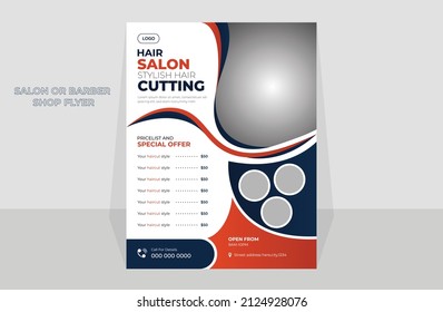 salon flyer design or brochure template easy to use multipurpose