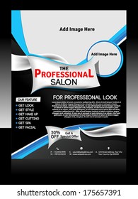 Salon Flyer Template vector illustration 