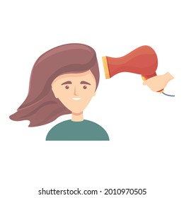 Salon hair dryer icon cartoon vector. Dry blower. Beauty fashion